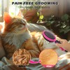 2PCS Dog Grooming Tools - Double-Sided Bath Brush for Shedding