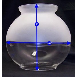 Midstate Clear Gas light globe  #1323   For MidState Model 450 Indoor Gas Light