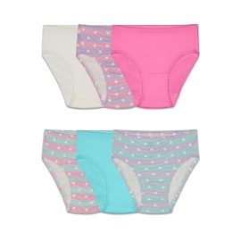 Fruit of the Loom Girls' Toddler Flexible Fit Brief, Assorted (6 Pack), 2T/3T