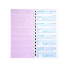 2 Packs Receipt Book with Carbon Copies,Money and Rent Receipt Book,3-Part Carbonless,5.31" x 11.22",100 Sets per Book