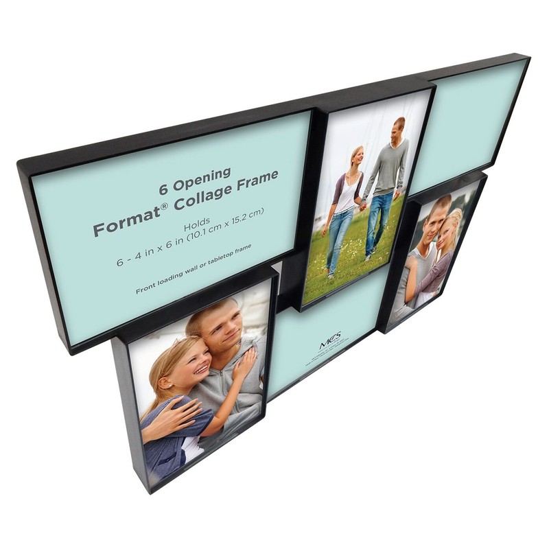 MCS Front-Loading Collage Picture Frame With 6 Openings, 4 x