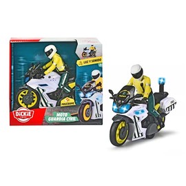 Dickie Toys - Yamaha Civil Guard Motorcycle with Removable Joint Friction with Light and Sound, Suitable for Boys and Girls from 3 Years - 17cm
