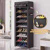 Calmootey 9 Tier Shoe Rack Organizer,Portable Shoe Shelf with Nonwoven