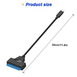 DKARDU USB C to SATA Adapter, 10Gbps USB 3.1 Gen 2 Type-C Male to 2.5'' SATA III Hard Driver Converter Adapter, External Connector for 2.5inch HDD, SSD Data (2 Pack)