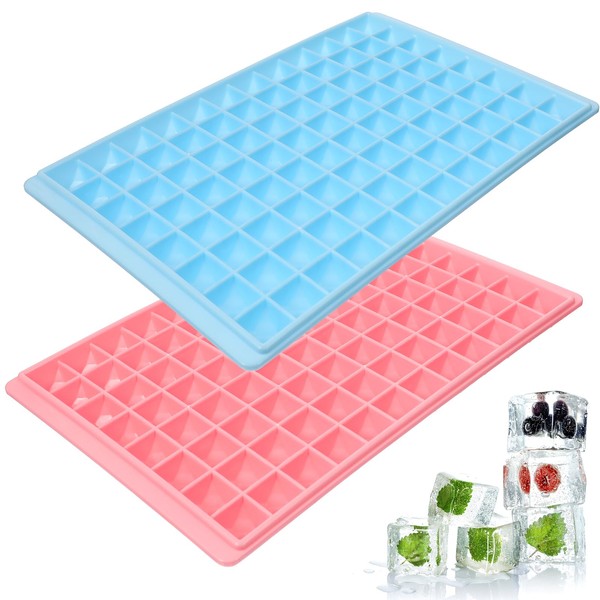 Hemoton 2pcs 96 Cavities Diamond Shape Ice Cube Trays Plastic