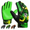 LUMAZU Youth Soccer Goalkeeper Gloves Kids Adult (Green, Size 5