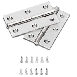 2Pcs 4 inch (100mm) Door Hinge,Ball Bearing Fire Door Hinges Satin Stainless Steel Fire Door Hinge Steel Fire Rated Internal Door Hinges