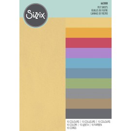Sizzix Fogli Di Feltro Surfacez, 10 Pezzi, Colori Vivaci