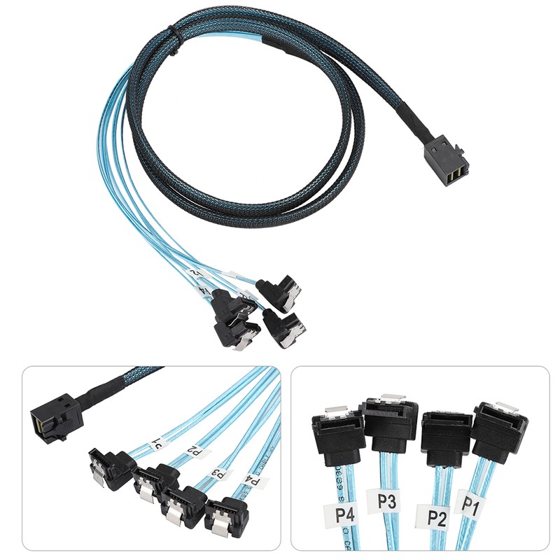 Mini SAS Interface HD 36P SFF-8643 to SATA 7Pinx4 Connector