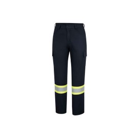 Oberon FR Arc Rated Hi Vis Safety Cargo Pants For Men - Flame Resistant & Reflective - 10 Cal - Class E - 6 Pockets - Navy