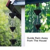 Rifachua 8.5ft Black Rain Chain for Gutters Downspouts Outside, Rain