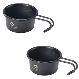 Camping Moon BKS-050-2P Sierra Cup, Black, Camping Cup, Mini Sierra Cup, Baby Sierra 2.0 fl oz (60 ml), 2 Pieces