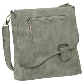 Ledershop24 Gift Set – Handbag Shoulder Bag Shoulder Bag Suede Imitation Used Look with Lock Closure Various Colours Colours Grey