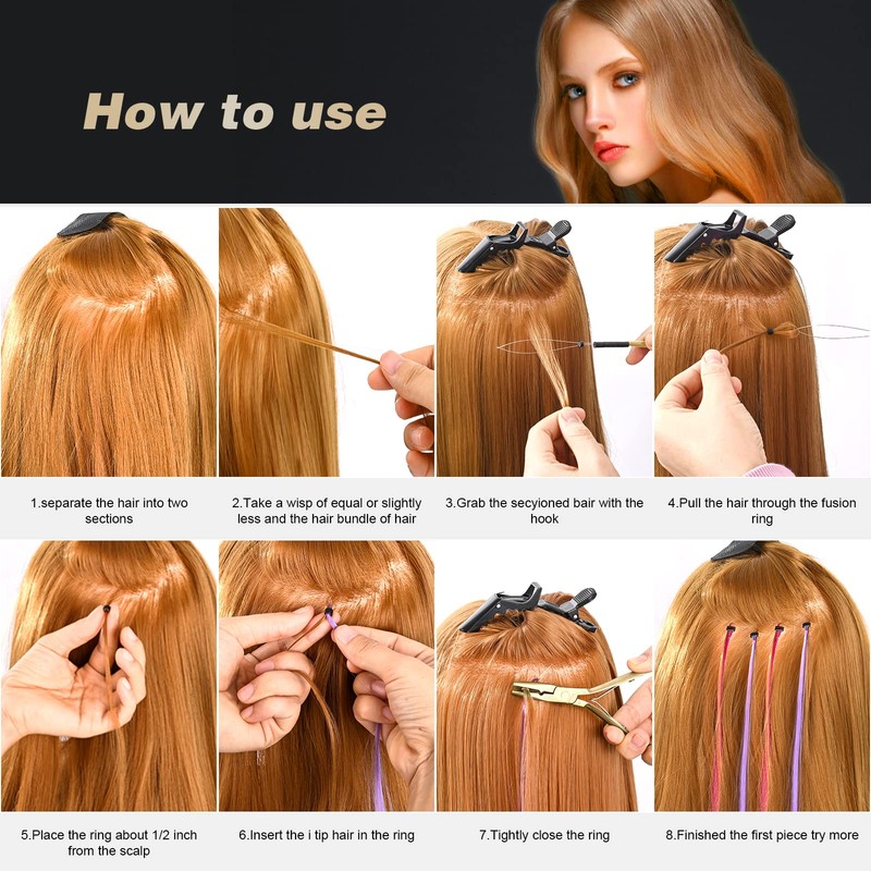 EHDIS Hair Extensions Tools Kit - Stainless Steel Pliers for