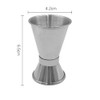 NUZAMAS Measuring Cup 15/30ml 304 Stainless Steel Double Head Beaker