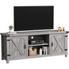 YESHOMY Modern Farmhouse TV Stand with Two Barn Doors and