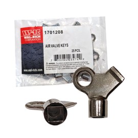 Wal-Rich Radiator Bleeding Air Valve Key Radiator Bleed Keys Set of 25, Chrome, 1707208