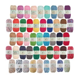 Cotton Select Sport Weight Yarn - 100% Fine Cotton - 12 Skeins - Variety Pack