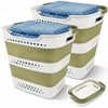 2 Pcs 42L/11.2 Gal Collapsible Laundry Basket - Foldable Plastic