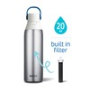BRITA Stainless Steel Water Bottle with Filter, 591 mL Premium