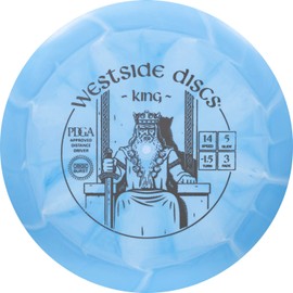 Westside Discs Origio Burst King Disc Golf Distance Driver | Overstable Disc Golf Driver | Grippy Plastic w/Burst Color | Disc Golf Drivers Maximum Distance | Frisbee Golf Driver | 170g+ (Blue)