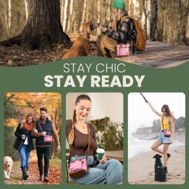 BEAU&FUR Dog Treat Pouch with Dog Clicker for Training - Hands-Free Dog Treat Bag with Magnetic Closure, Multi-Pocket Treat Pouches for pet Training with Built-in Poop Bag Holder Pocket