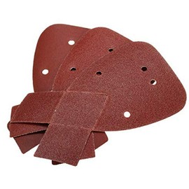 TOOLSTAR Mouse Sanding Discs 170 x 140 x 95 mm 40 Grits for Detail Sander Sandpaper with Extra 2 Tips to Replace Black and Decker Hand Sander (Pack of 10)