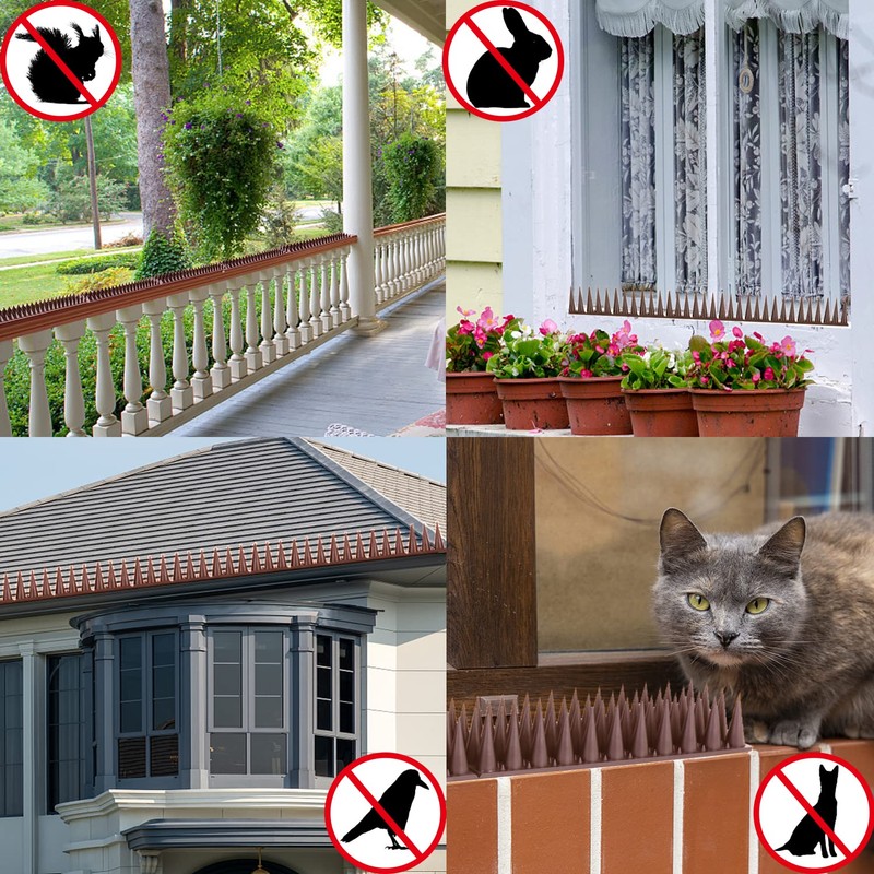 Bird Spikes, 30 Pack Bird Deterrent for Outside, Pigeon Spikes