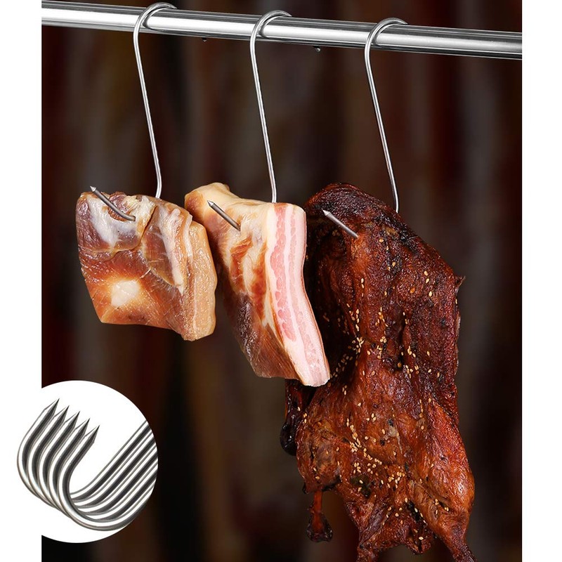Meat Hooks 20Pcs,Premium Butcher's Hook,Stainless Steel Wall S-Shaped Hooks–for Hot