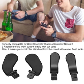 Stainless Steel Controller Paddles Replacement for Elite Controller Series 2 (Black)