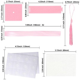 Gyufise 24Pcs 3D 2025 DIY Graduation Cap Cupcake Toppers and 24Pcs Diploma Picks 2025 Congrats Grad Cupcake Picks with Tassels for School Boys Girls Graduate Party Decorations Supplies Pink