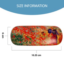 DV David Viggers - Hard Shell Glasses Case - Portable Travel Case for Men and Women - Artists Design PU Glasses Protection - Travel Essentials and Accessories - 16.25cm x 6cm x 4cm