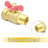 Oumuik Brass 3/4 Inch Ball Valve with Red Wing Handle