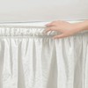 Lush Decor Ruched Ruffle Elastic Easy Wrap Around Bedskirt, Queen/King/Cal