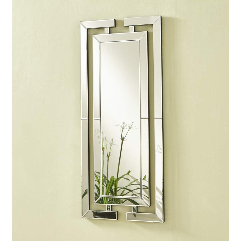 Elegant Decor Sparkle 47" x 21" Contemporary Decorative Clear Mirror