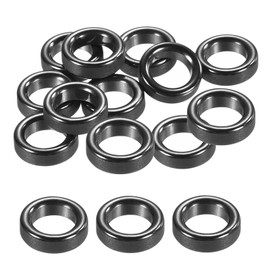 PATIKIL 0.28 Inch Fishing Rod Guide Rings, 30Pcs Ceramic Guides Rings Fish Rod Repair Kit Fishing Pole Eyelet Replacement for Freshwater Saltwater, Black