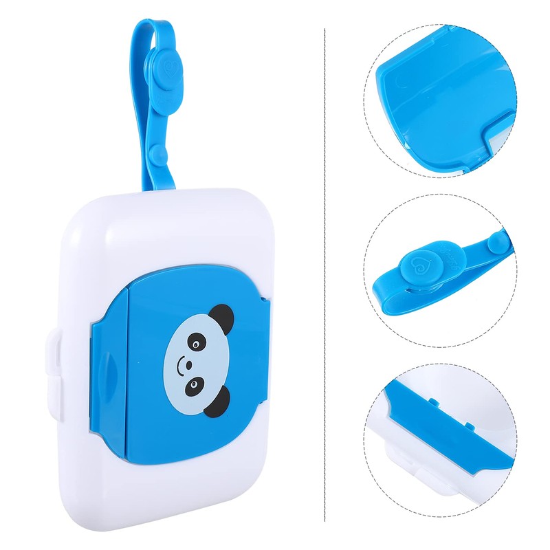 1pc Box Wet Tissue Box Mini Travel Pp Plastic Panda