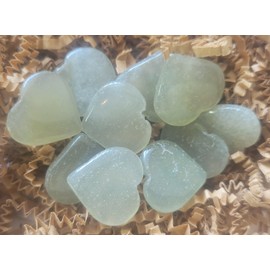 Pachamama Essentials Healing Crystal Stones Love Heart Shaped Crystal Stones Bulk Natural Palm Pocket Stones Reiki Crystal Gemstones 10 Pcs (Green Aventurine)