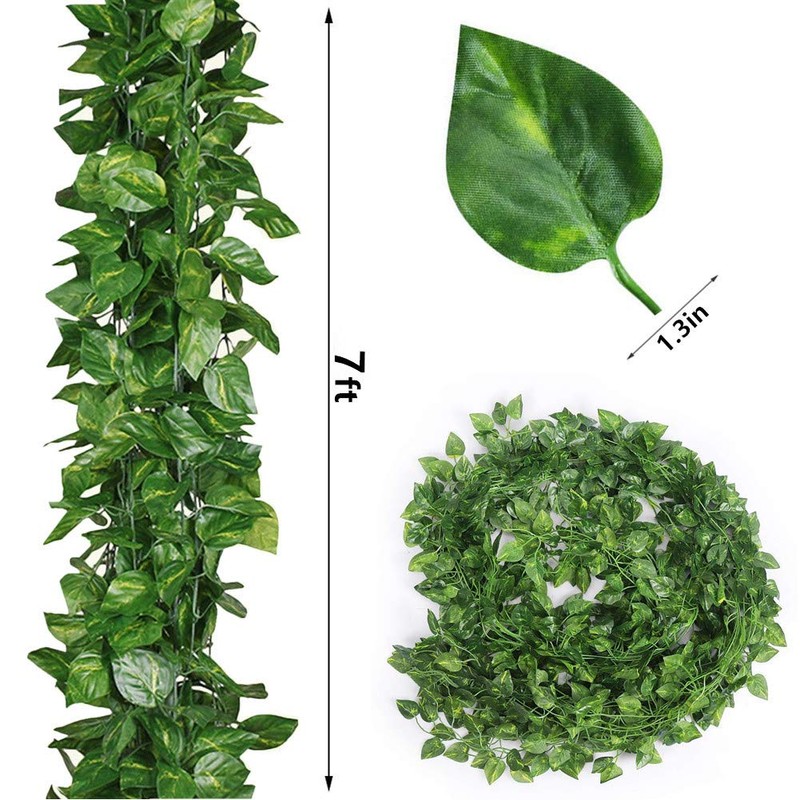 ZWYOQI 84 feet Artificial Vines Greenery Garland Fake Hanging Leaves