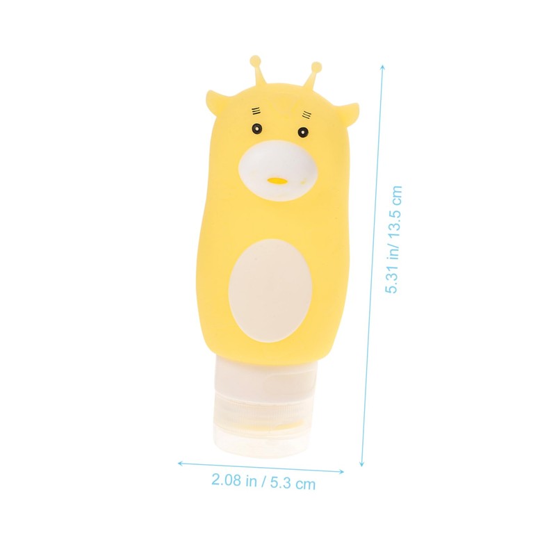 NOLITOY 1set Portable Cartoon Dispenser Bottles for Lotion and Shampoo
