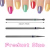 3 Pcs Diamond Ball Bit for Nails Professional Nail Drill