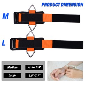 J Bryant Neoprene Padded Wrist Straps with Adjustable Triangle Velcro and Secure Cuff Design for Cable Machines Workouts Strength Training