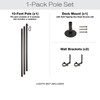 Premium String Light Pole - 1 Pack - Extends to