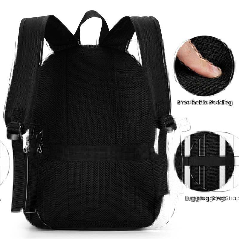 Black Backpack for Men and Women, Backpack for School Teens