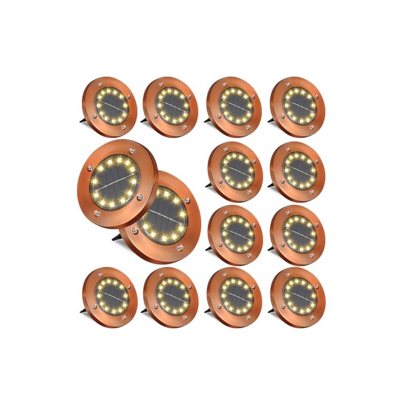 Outdoor In-Ground Lights Solar Disc Lights Outdoor Solar Garden Lights