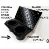 Yamaha Rhino Center Dash 2 Cup Holder Black Powder Coated