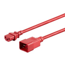 Monoprice Power Cable/Cord - 3 Feet - Red | 14AWG for PDU 15A (IEC 60320 C13 to IEC 60320 C20)