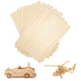 Maxentico Pack of 10 Wooden Panels, Multiplex Board, Craft Wood, Chipboard, Wooden Panels Cut to Measure, Balsa Wood, Plywood, Plywood, Plywood, Wood Panels, Chipboard, 300 x 200 x 2 mm