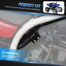 NICECNC Black Exhaust Clamp Exhaust Sleeve Clamp Tape Compatible with Yamaha Blaster 200 1988-2006, Banshee 350 1987-2006