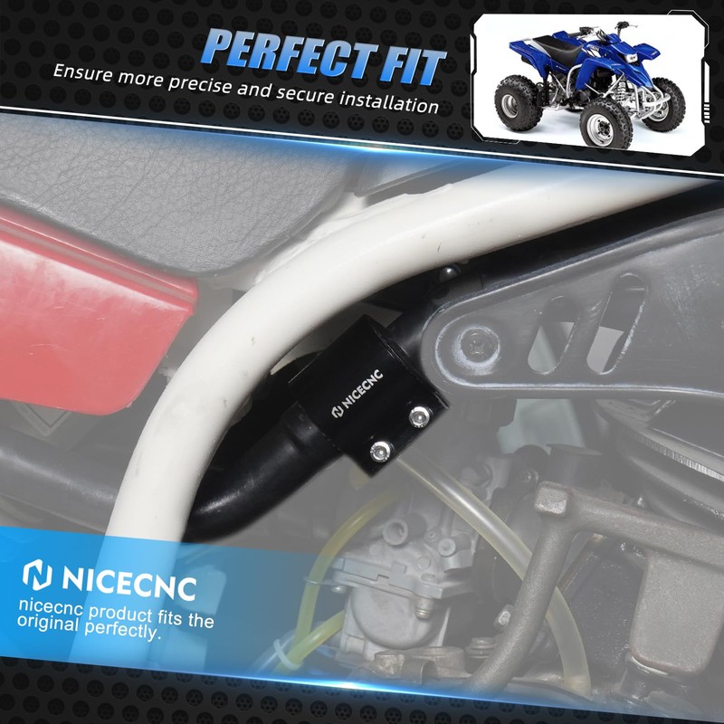 NICECNC Black Exhaust Clamp Exhaust Sleeve Clamp Tape Compatible with